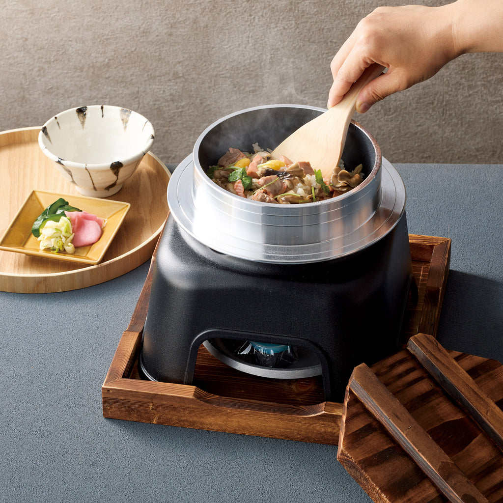 釜飯 かまどセット ×3セット 新品未使用／しゃもじ付 アルミ釜めしかまどセット(3合炊） – YOUBI.shop【用美公式オンライン】