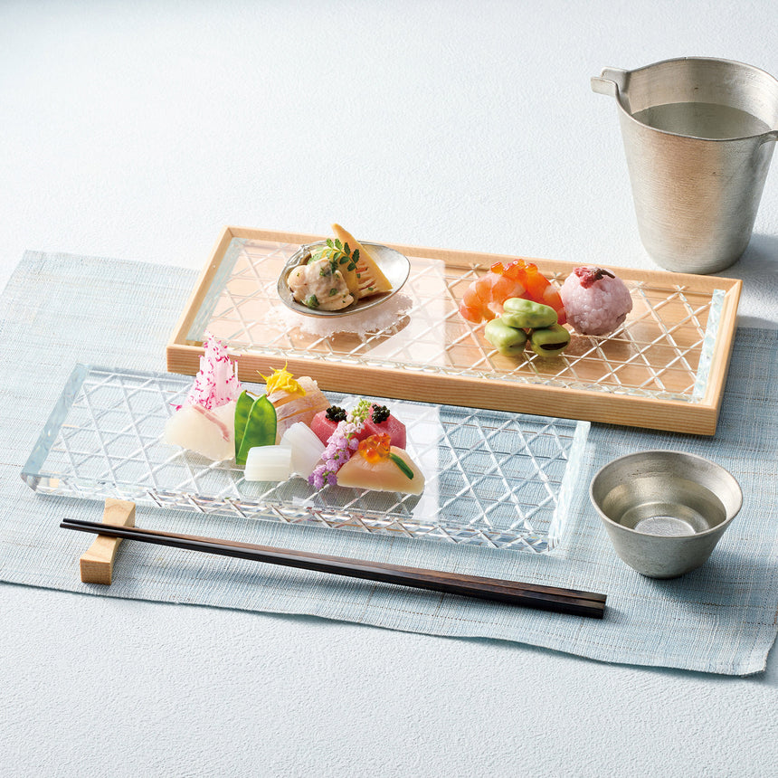 クリスタル切子プレート