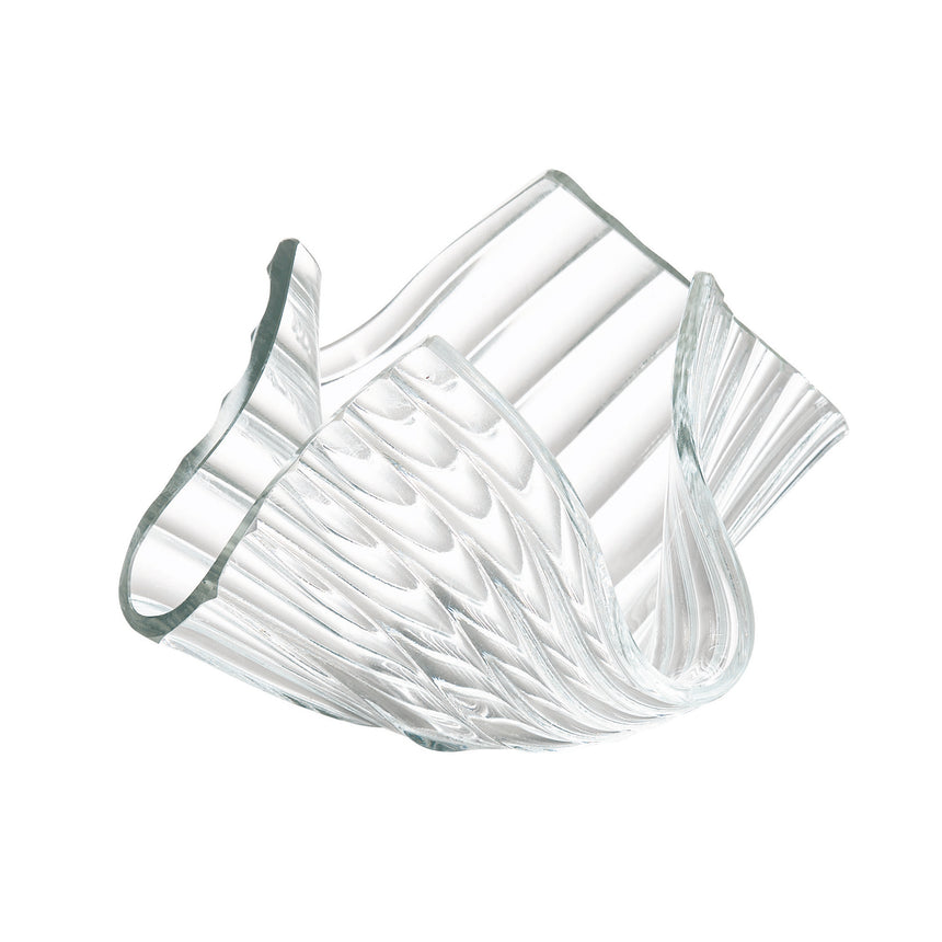 ひねり板ガラス鉢