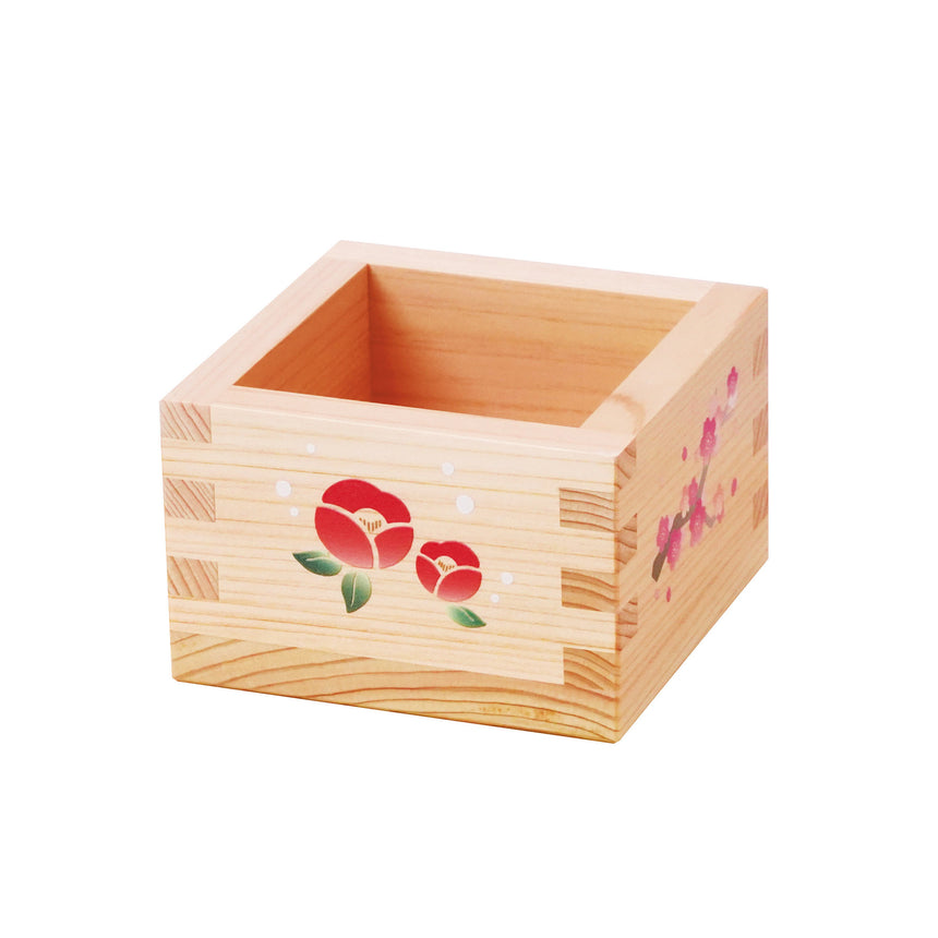 彩りひのき１合桝(四季/四面カラー)