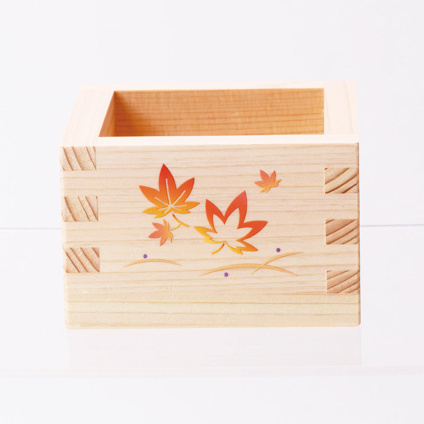 彩りひのき１合桝(四季/四面カラー)