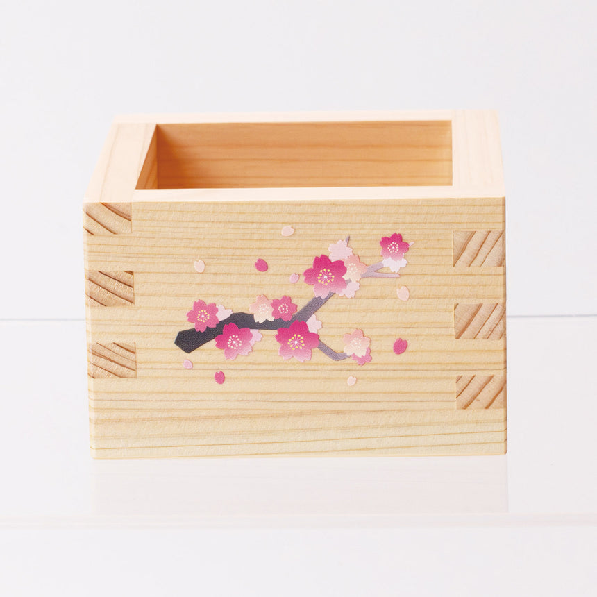 彩りひのき１合桝(四季/四面カラー)