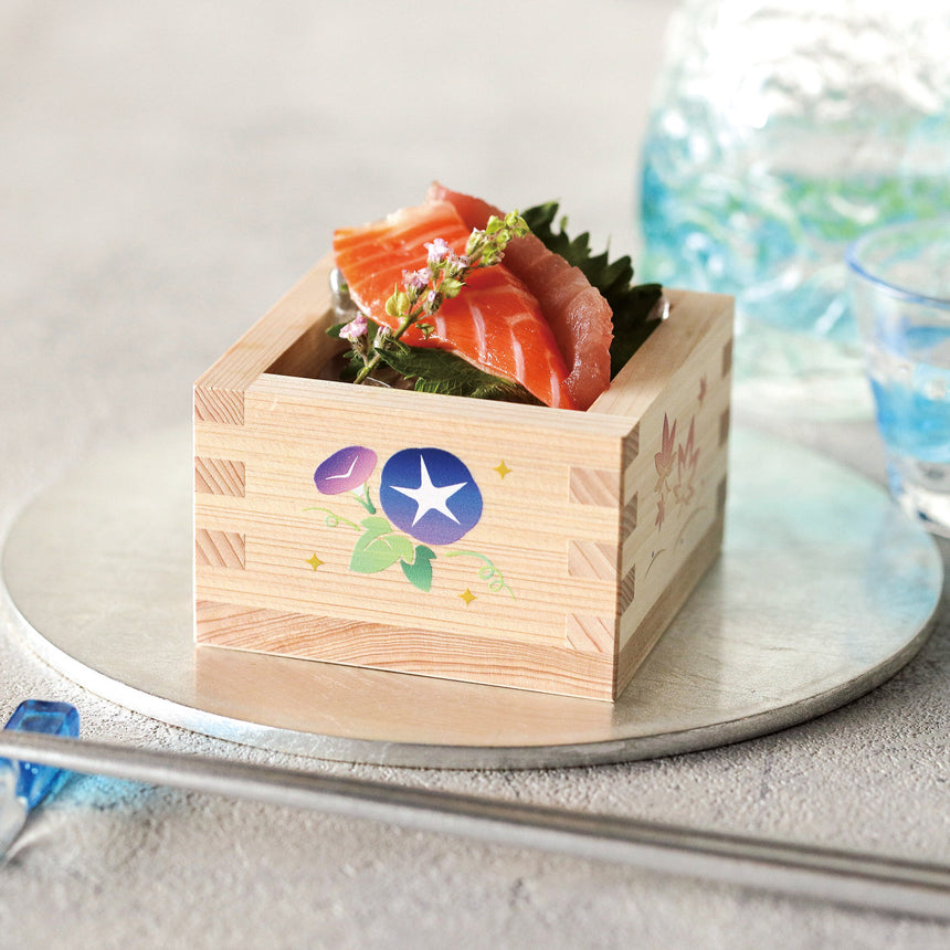 彩りひのき１合桝(四季/四面カラー)