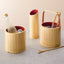 White bamboo ice bucket (with inner skimmer)