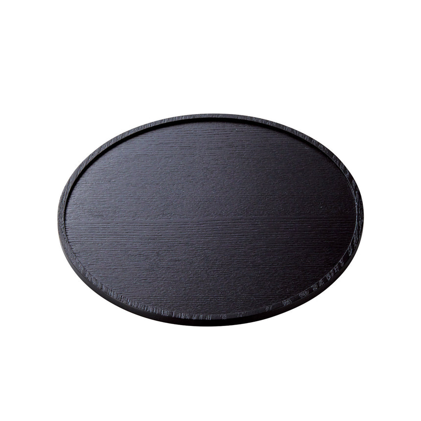 タモミニ丸盆　黒