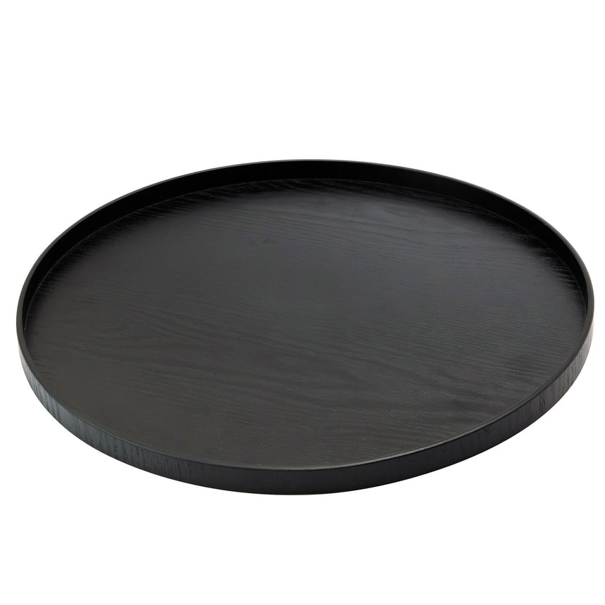Round tray, black