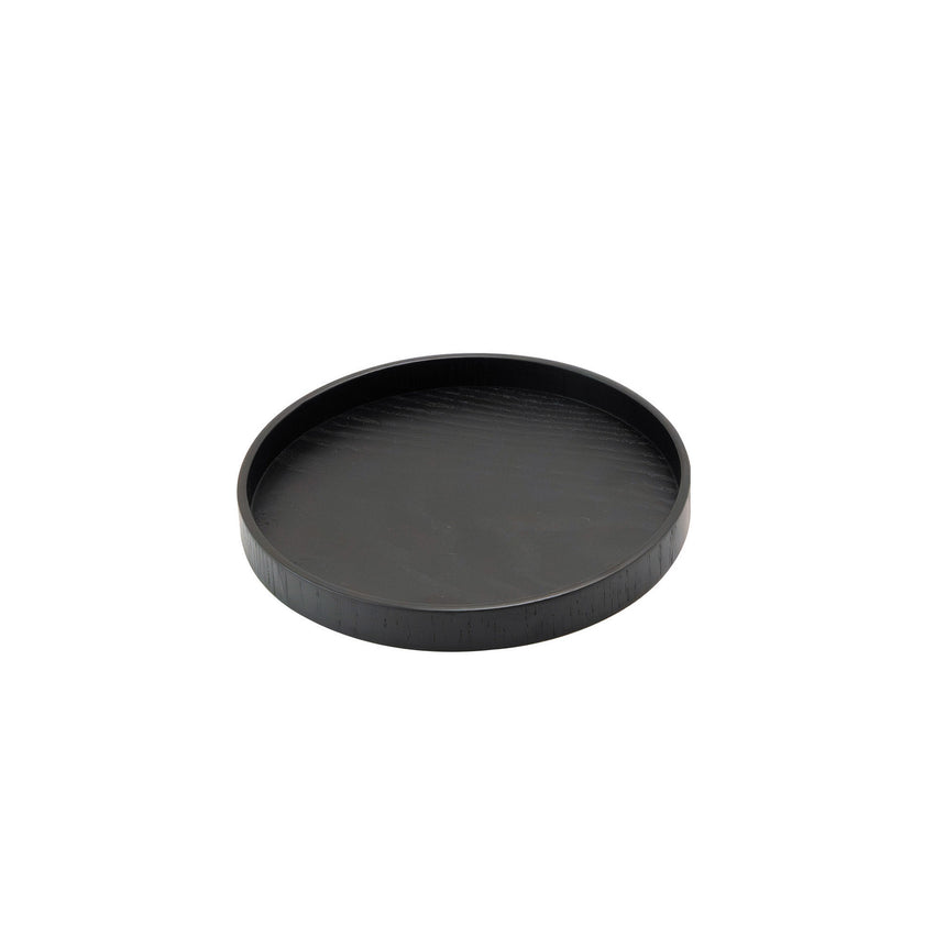 Round tray, black