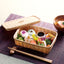 Bamboo woven rectangular food basket