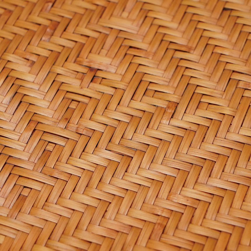 上竹細工・手付丸皿篭