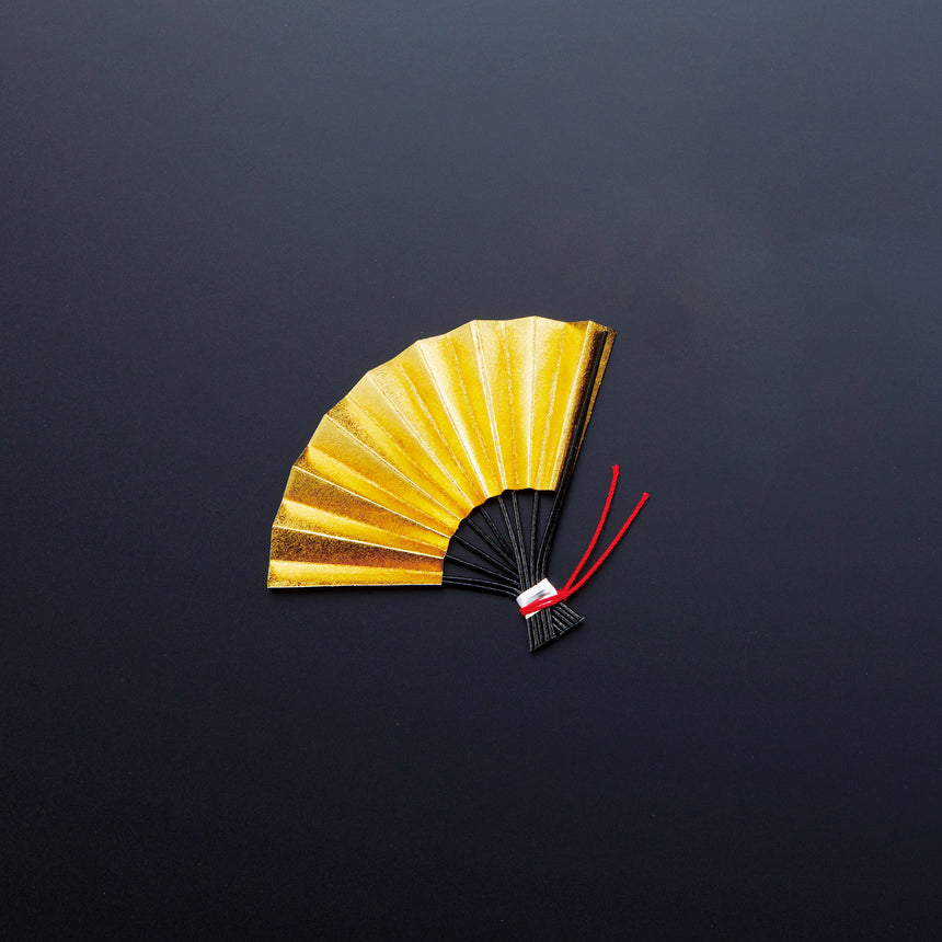 Kyoto folding fan, gold, pack of 50