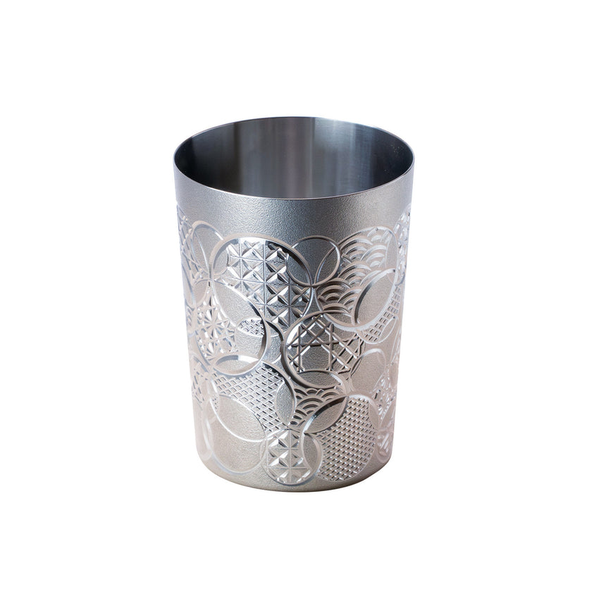 ステンレス・削り出し切子紋カップ 鞠