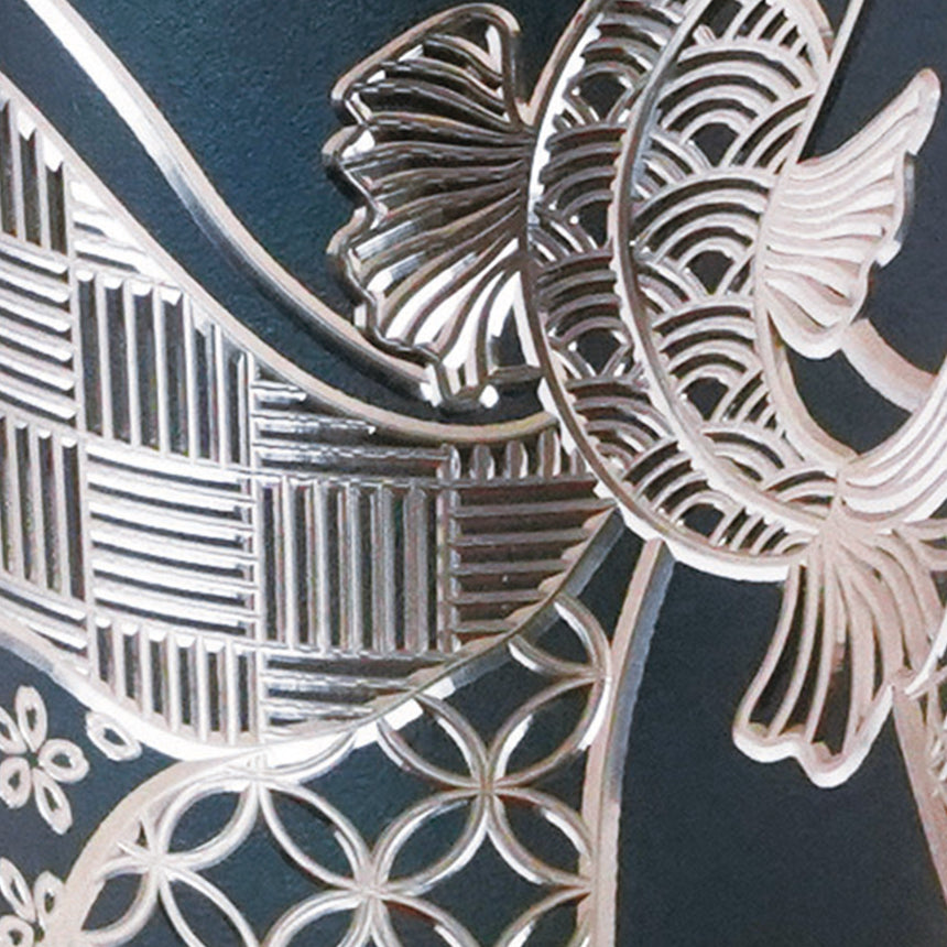 ステンレス・削り出し切子紋カップ 鯉(ブルー)