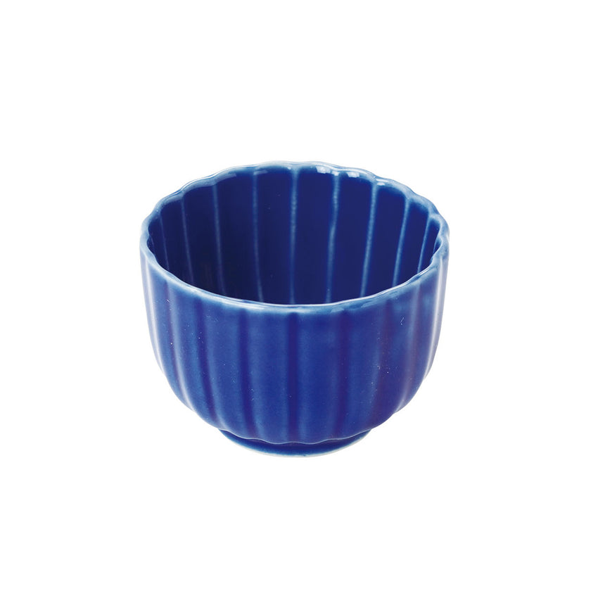 Chrysanthemum-shaped deep-mouthed delicacy container, blue