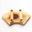 Hinoki/Red knot mini serving tray, fan-shaped (with non-slip surface)