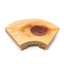 Hinoki/Red knot mini serving tray, fan-shaped (with non-slip surface)