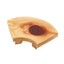 Hinoki/Red knot mini serving tray, fan-shaped (with non-slip surface)