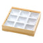 Yayoi white porcelain dish box, clear, nine compartments