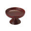 Wooden high-pedestal delicacy container, vermilion