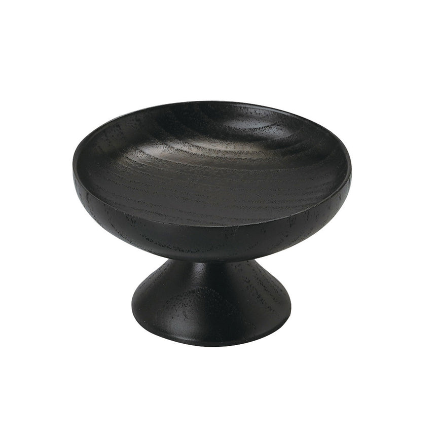 Black wooden stand delicacy container