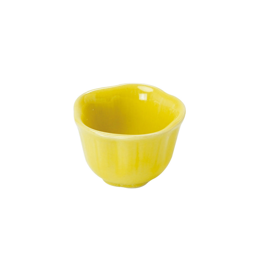 Small bellflower-shaped tableware, yellow