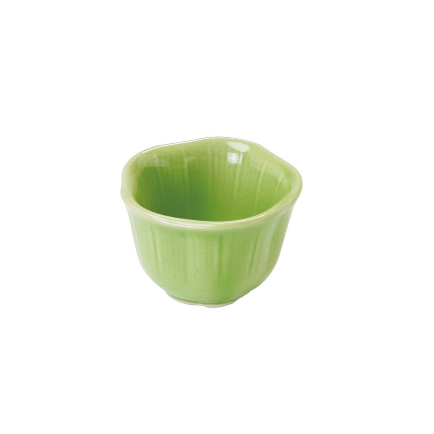 Small bellflower-shaped dish, green