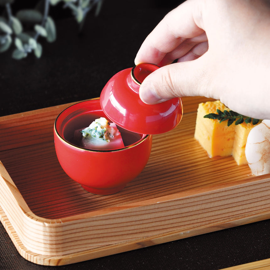 小わん珍味入　朱