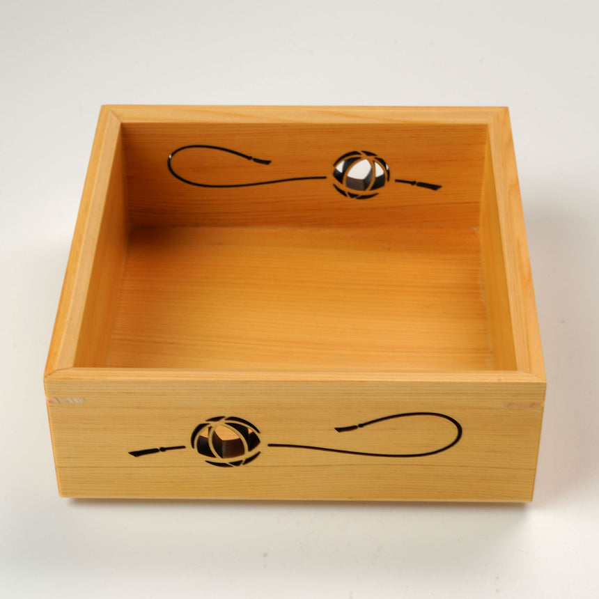 Hinoki openwork food box (small)