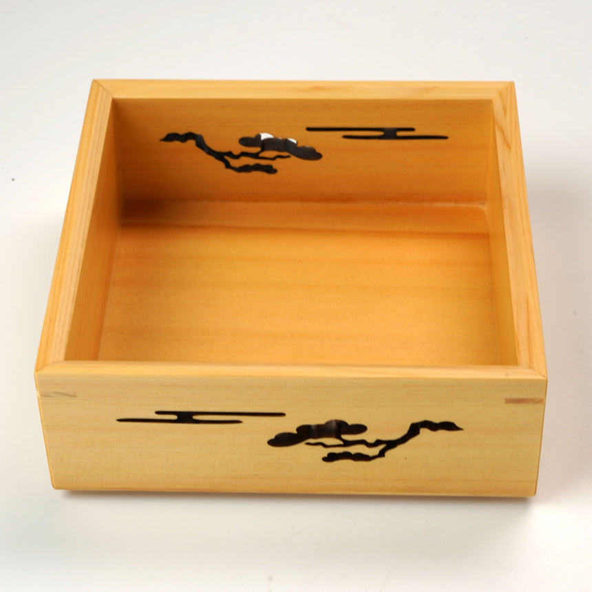 Hinoki openwork food box (small)