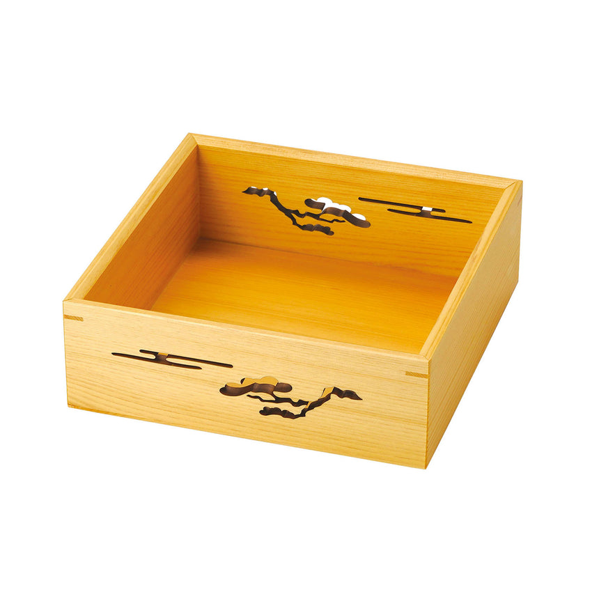 Hinoki openwork food box (small)