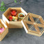 Hinoki hexagonal kumiko box