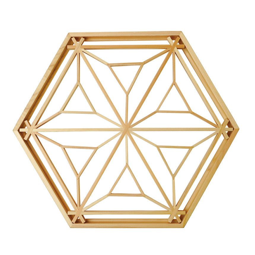 Hinoki hexagonal kumiko box