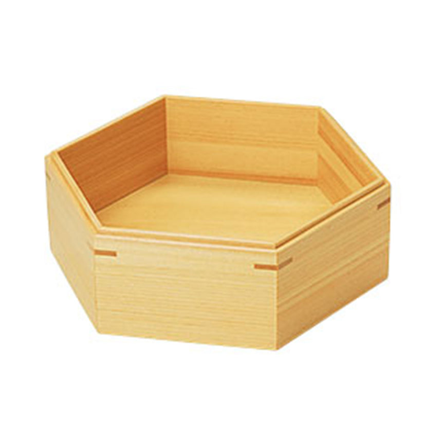 Hinoki hexagonal kumiko box