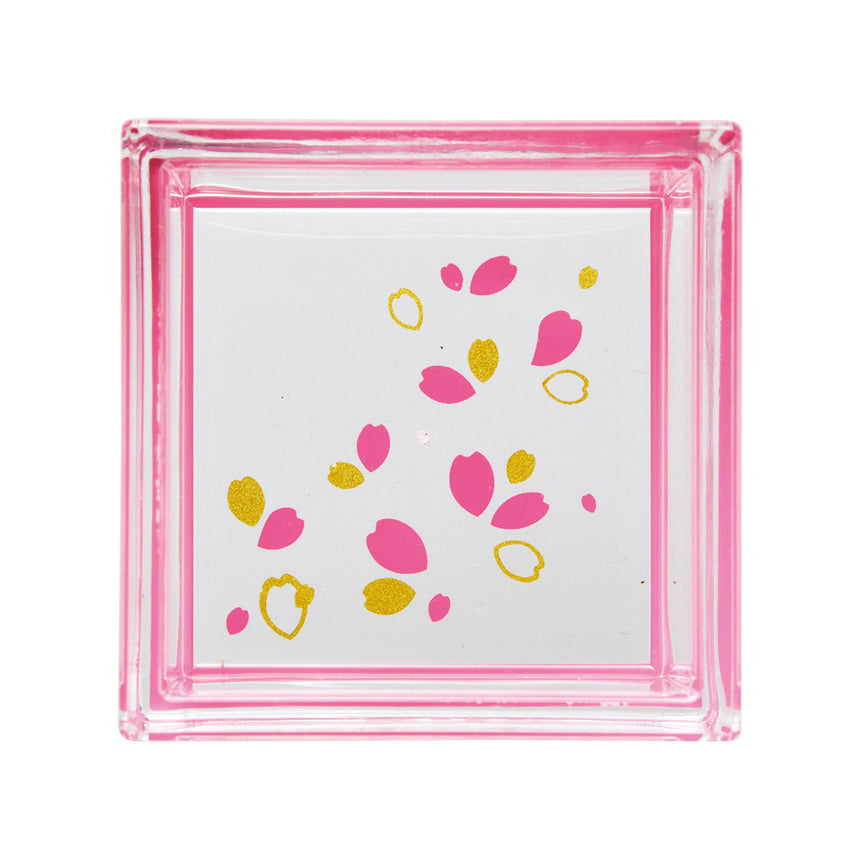 彩りクリア枡　桜(ピンク)