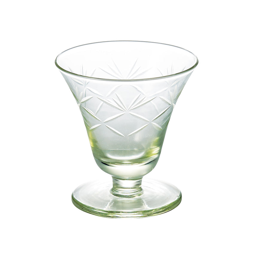 手彫硝子・高台珍味入　ヒワ