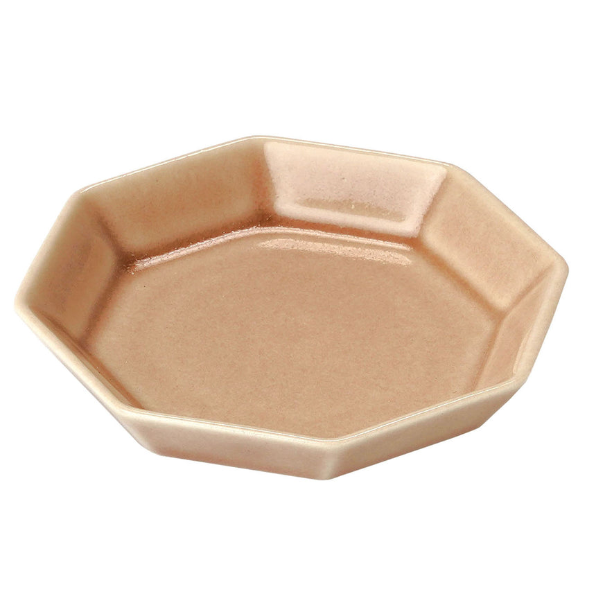 八角小皿　桃