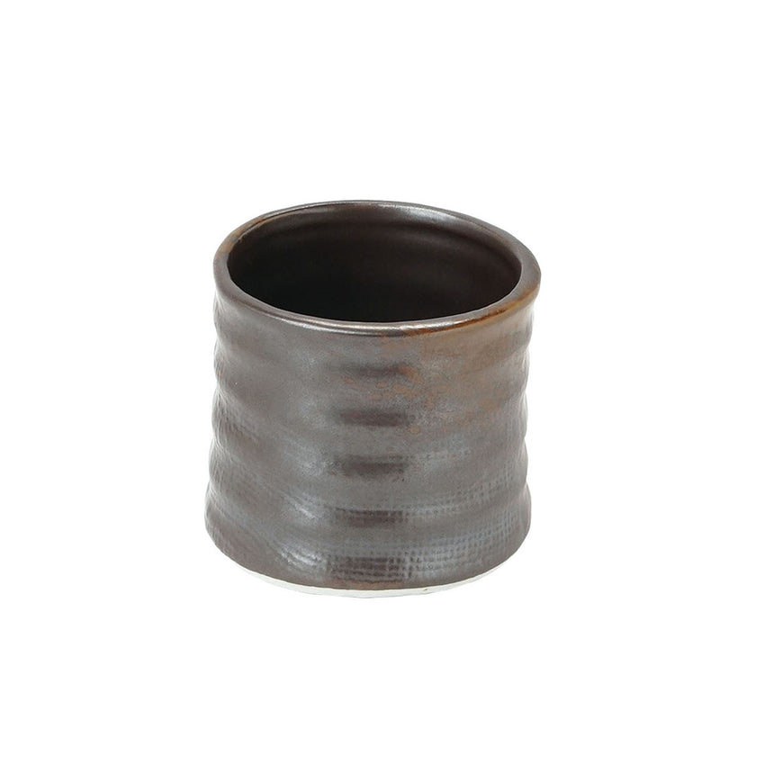 筒型珍味入　焼締