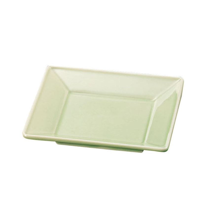 正角皿　透明ヒワ