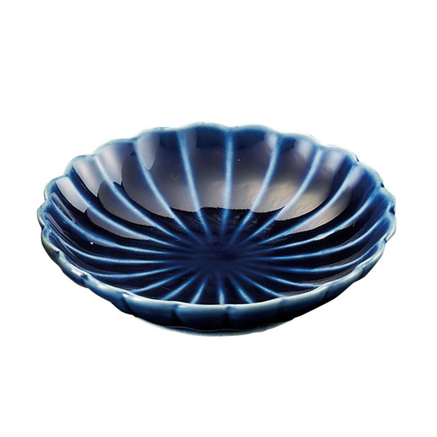 ひな菊平皿　ルリ