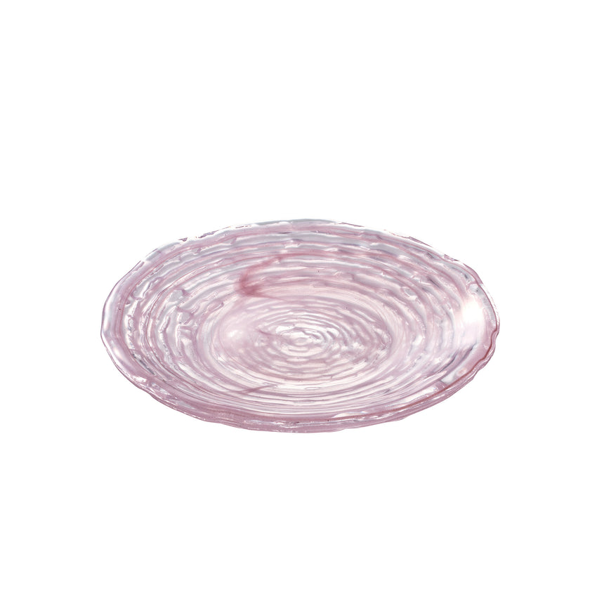 硝子ミニ小皿　うず　(桃)