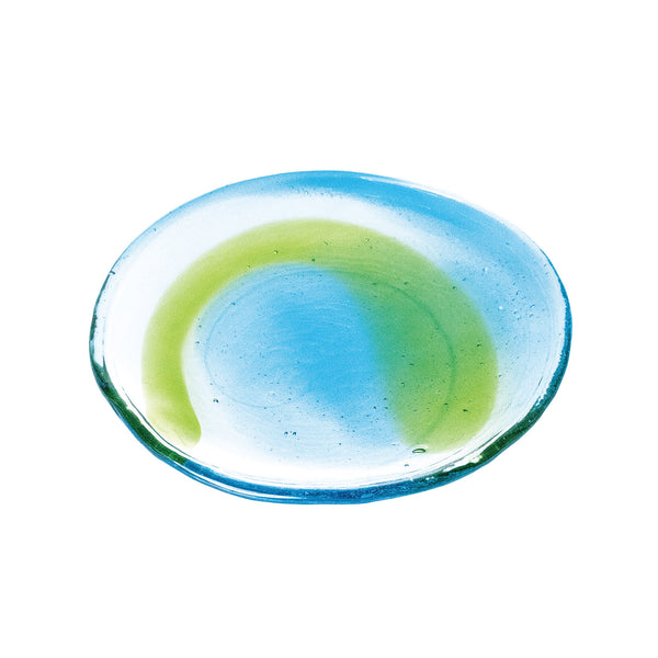 アートガラス 波状皿 青緑 琉球ガラス（きら波）小皿（緑水） – YOUBI.shop【用美公式オンライン】