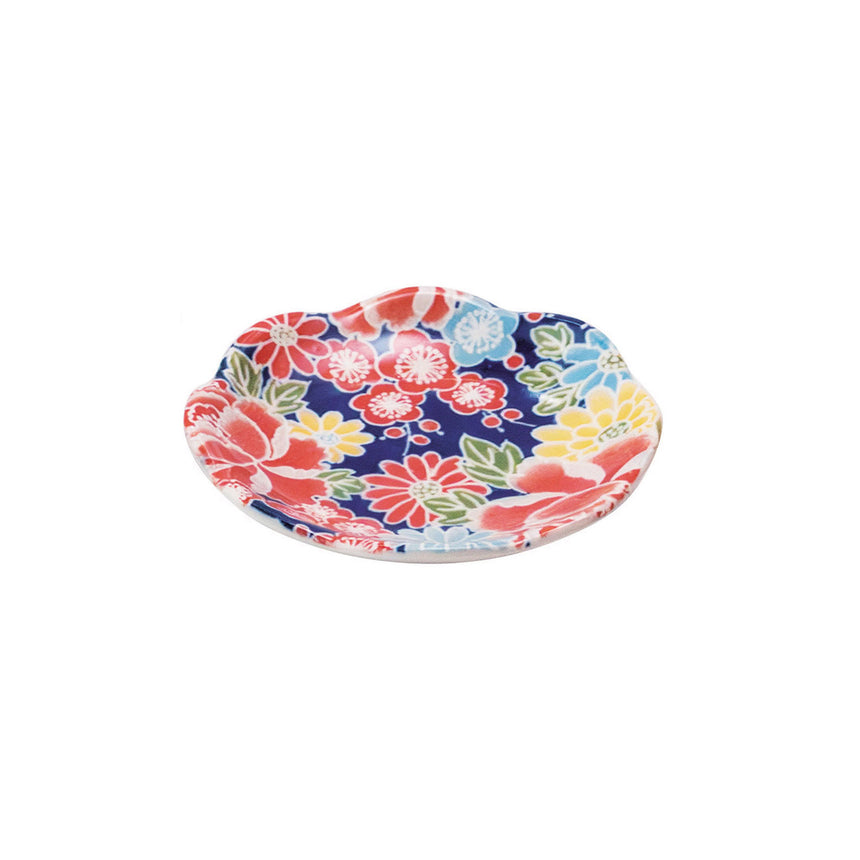 絢彩花小皿　花ロマン