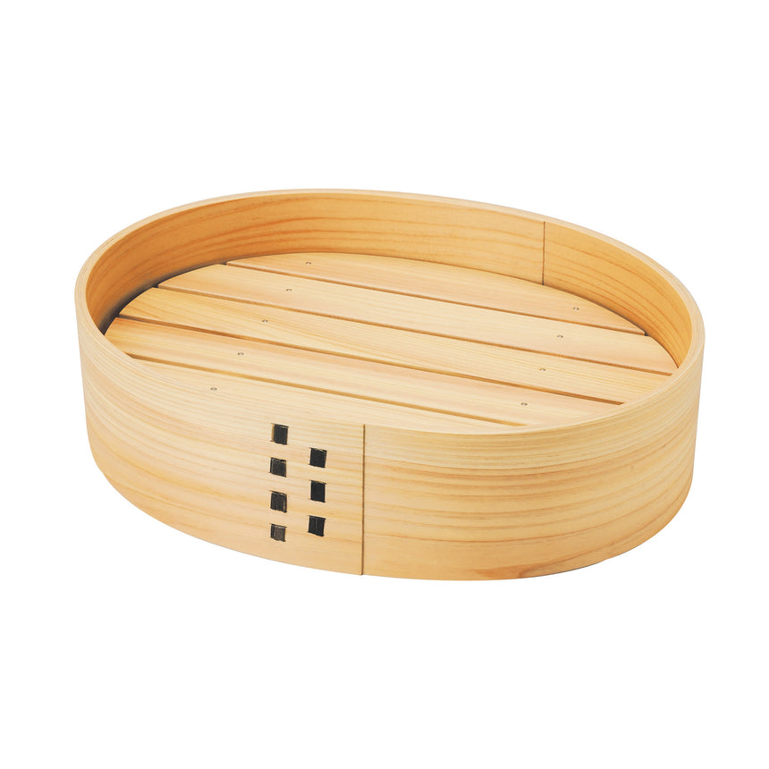 ひのき・わっぱ楕円盛器　*目皿付