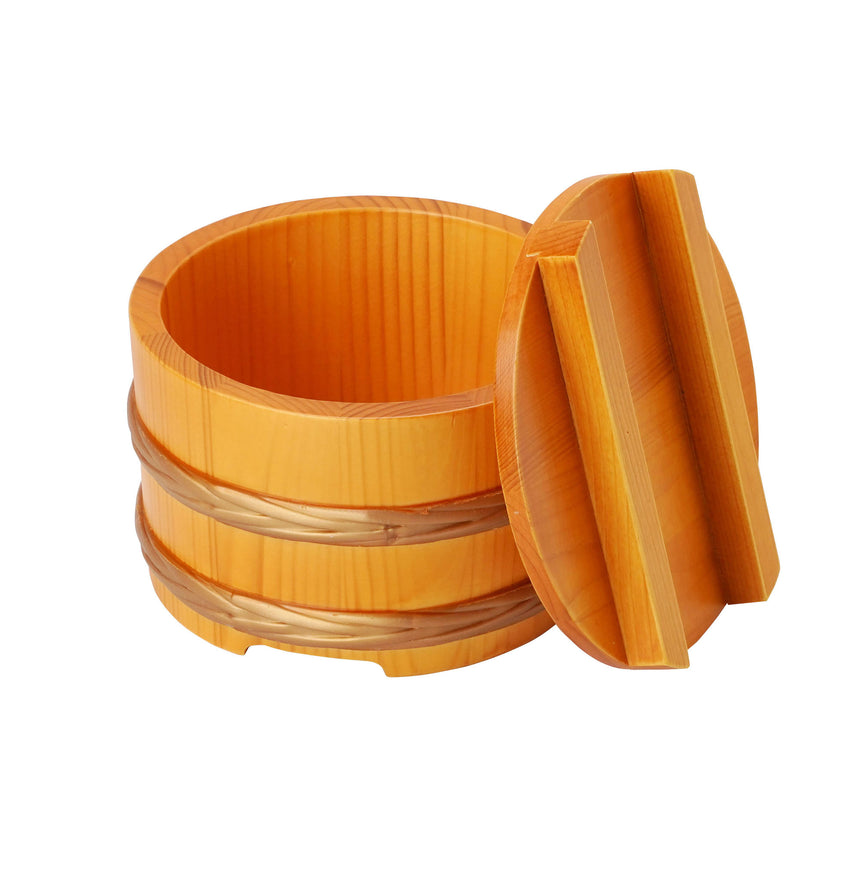 Bucket-shaped rice cooker (sawara color)