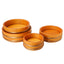 Peach-colored wooden bucket (with perforated plate)