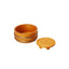 Peach-colored wooden bucket (with perforated plate)