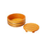 Peach-colored wooden bucket (with perforated plate)