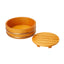 Peach-colored wooden bucket (with perforated plate)