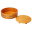 Peach-colored wooden bucket (with perforated plate)