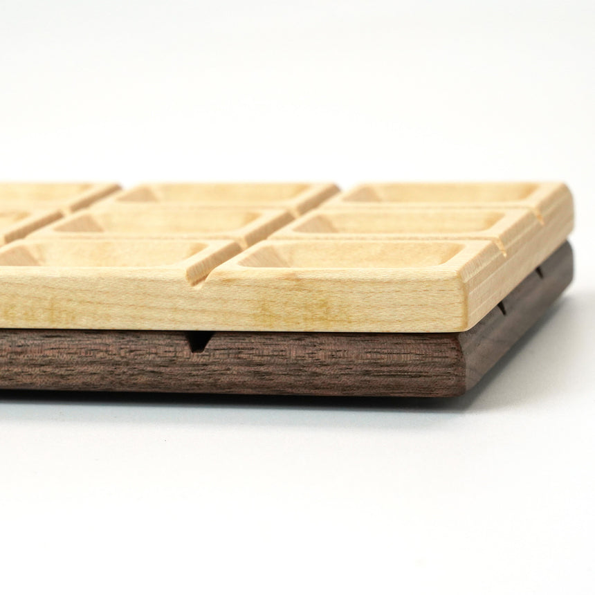 木製・板チョコ型プレート（ホワイト）