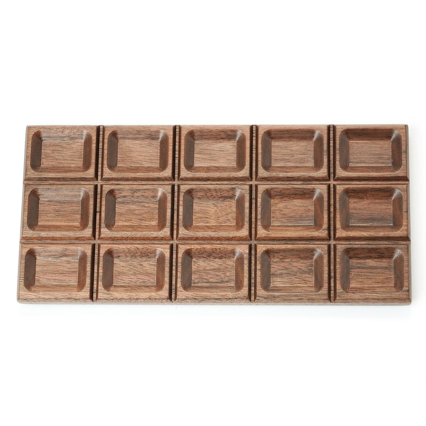 木製・板チョコ型プレート（ブラウン）